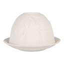 Portacandele Bianco Ø 12x8 cm