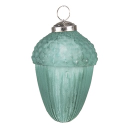 [6GL3723] Boule de Noël Secousse Vert Ø 7x10 cm