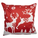 Cushion Cover Red White 45x45 cm
