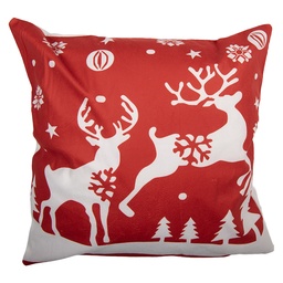 [KT021.453] Housse de coussin Rouge Blanc 45x45 cm