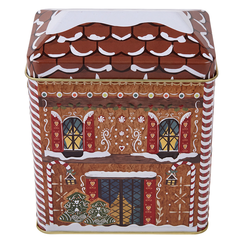 Boîte de rangement en Fer Marron Blanc 10x6x14 cm