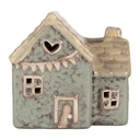 Decorazione Casa con LED Verde Beige 8x6x8 cm