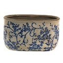 Pot de fleurs d'intérieur Bleu, Blanc 22x12x13 cm