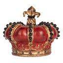 Décoration Couronne royale Rouge Couleur or Ø 13x11 cm