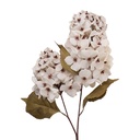 Rami Artificiali Decorativi con fiori Bianco Verde 12x12x90 cm