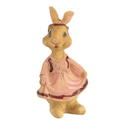 [6PR5718] Décoration Lapin Marron Rose 3x3x5 cm