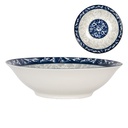 Plat de service Blanc Bleu Ø 21x5 cm / 600 ml