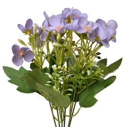 [6PL0363PA] Rami Artificiali Decorativi con fiori Viola Verde 15x15x30 cm