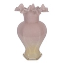 Vase Glas Rosa Gelb Ø 14x25 cm