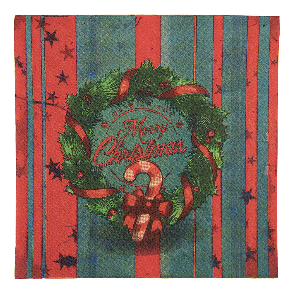 Tovaglioli di carta Rosso Verde 33x33 cm (20)