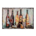 Muro Decorazione bottiglie di vino 120x6x80 cm