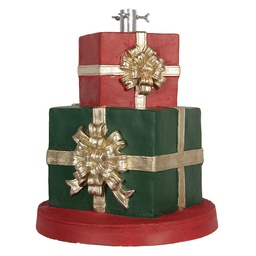 [5MG0061] Support d'arbre de Noël Vert Rouge Ø 44x54 cm