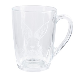 [RAEGL0006] Bicchiere da tè Trasparente Bianco 11x8x11 cm / 300 ml