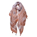 Scarf Women Print Orange 90x180 cm