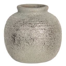 [6CE1219] Vase Grau Ø 8x8 cm