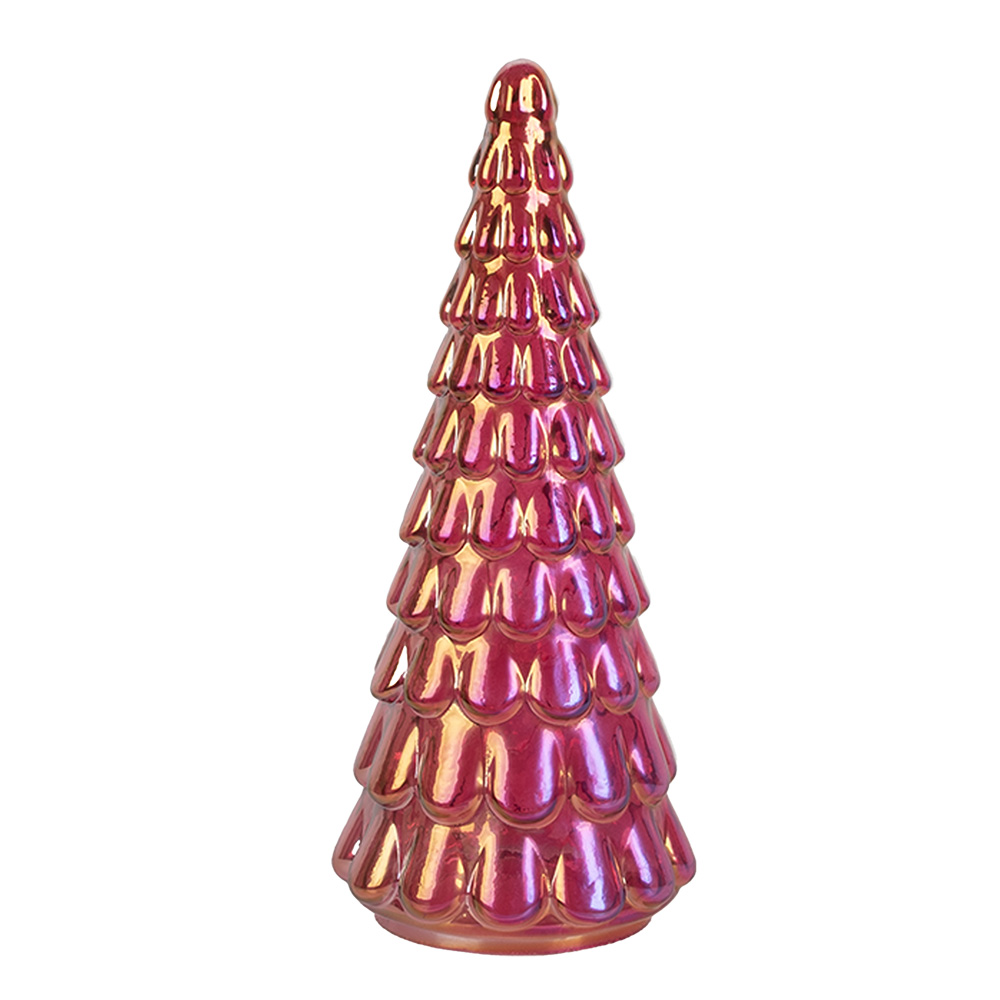 Christmas Decoration Christmas Tree Pink Ø 11x26 cm