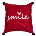 Cushion Cover Red White 45x45 cm