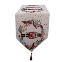 Table Runner Beige Red 33x180 cm