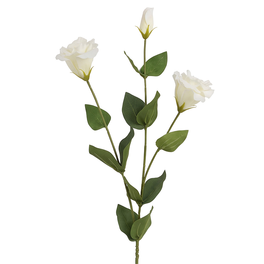 Branche de décoration avec fleurs Blanc Vert 72 cm