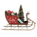 Weihnachtsdeko Schlitten Rot Goldfarbig 30x15x22 cm