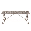 Garden Bench White Brown 105x35x44 cm