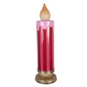 Bougie de décoration avec LED Rouge Couleur or Ø 23x78 cm