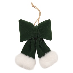 [66564S] Noeud décoratif Vert Blanc 10x4x16 cm