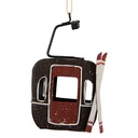 Decorazione Cabinovia Grigio Rosso 7x5x12 cm