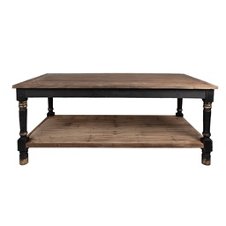[5H0694Z] Table Noir Marron 200x100x85 cm