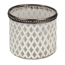 Porte-lampion en verre Blanc Ø 8x7 cm