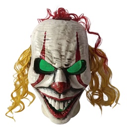 [66912] Decoration clown ghost head White 15x14x20 cm