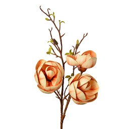 [5PL0169Y] Deko Ast mit Blumen Gelb Braun 20x20x106 cm