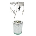 Carosello di luci per li té Color argento Ø 8x17 cm