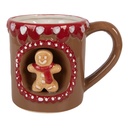 Clayre & Eef Mok 375 ml Bruin Keramiek Gingerbread man