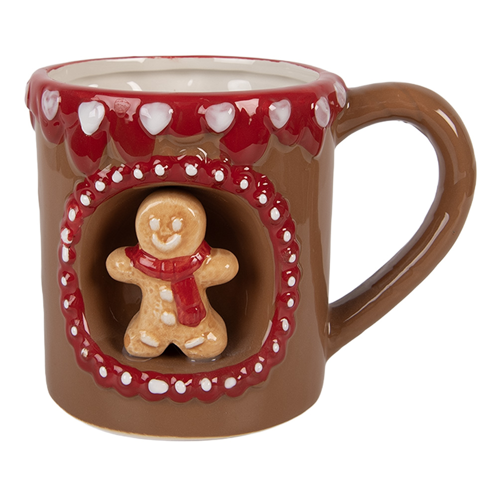 Clayre & Eef Mok 375 ml Bruin Keramiek Gingerbread man