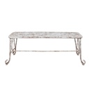 Banc de jardin Blanc 117x37x42 cm