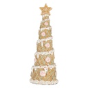 Weihnachtsdeko Weihnachtsbaum Braun Weiß Ø 9x25 cm