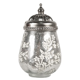[6GL4597ZI] Décoration avec LED Couleur argent Ø 9x15 cm / 2xAAA
