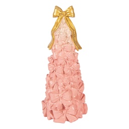[6PR6059] Dekoration Torte Rosa Goldfarbig Ø 12x29 cm