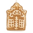 Ciondolo di decorazione di una Casetta Marrone Bianco 4x4x5 cm