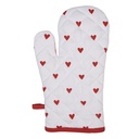 Guanto Forno Bianco Rosso 18x30 cm