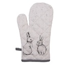 Ofenhandschuh Beige Grau 18x30 cm