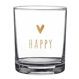 [6GL4369] Verre à boire Transparent Marron Ø 7x9 cm / 230 ml