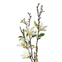 Branche de décoration avec fleurs Blanc Vert 15x7x84 cm