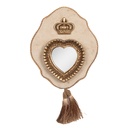Wandspiegel Beige Goldfarbig 19x3x22 cm