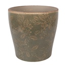 Vaso Porta Pianta Verde Marrone Ø 18x17 cm