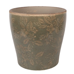 [6CE2410XL] Flower Pot Inside Green Brown Ø 18x17 cm