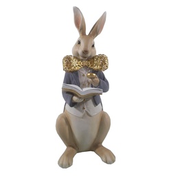 [6PR3159] Statua Decorativa Coniglio Multicolor 15x13x40 cm