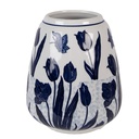 Vase Weiß Blau Ø 16x18 cm