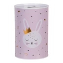 Money box Pink White Ø 10x15 cm